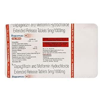 Dapamac M 5mg / 1000mg - Strip of 10 Tablets : Amazon.in: Health ...