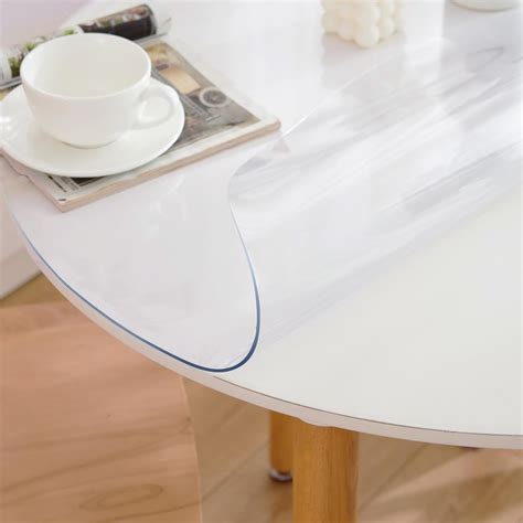 Amazon.com: Eisdroma 36 Inch Clear Round Table Cover Protector, Clear ...