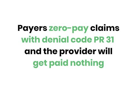 Denial Code PR 31: What it is & How to Handle it — Etactics