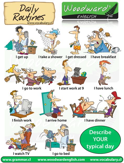 Image result for English Daily Routine Example