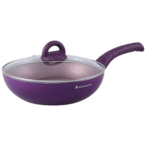 Buy Wonderchef Granite Wok With Lid - Non-Stick, 24 cm, Induction ...