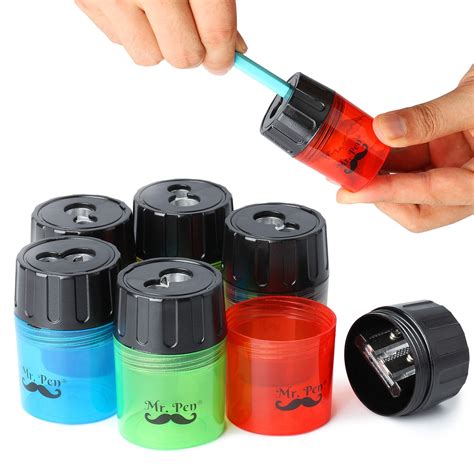 Mr. Pen- Pencil Sharpener, Sharpener for Pencils, Pack of 6, Pencil ...