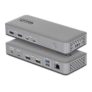 StarTech USB-C Docking Station Dual 4K 60Hz DisplayPort, 100W Power ...
