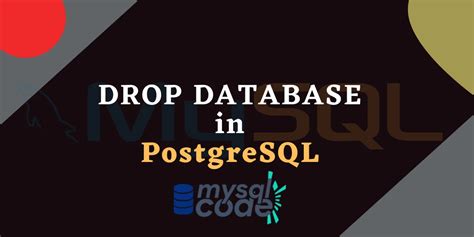 Image result for Drop Database PostgreSQL