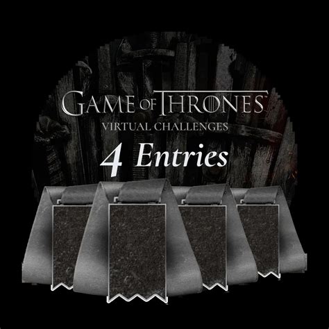 4x GAME OF THRONES Challenge | Entry + Medal | Email | The Conqueror ...