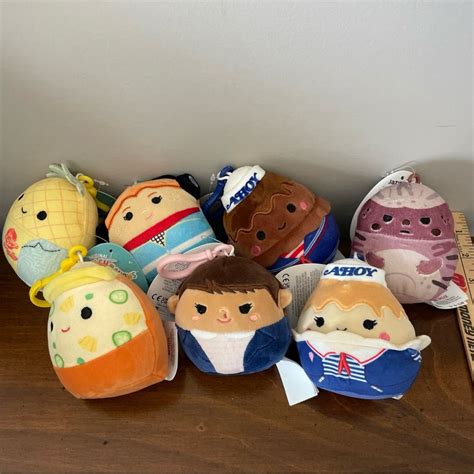 The Stranger Things Squishmallow plush clip 7 piece set in 2025 ...