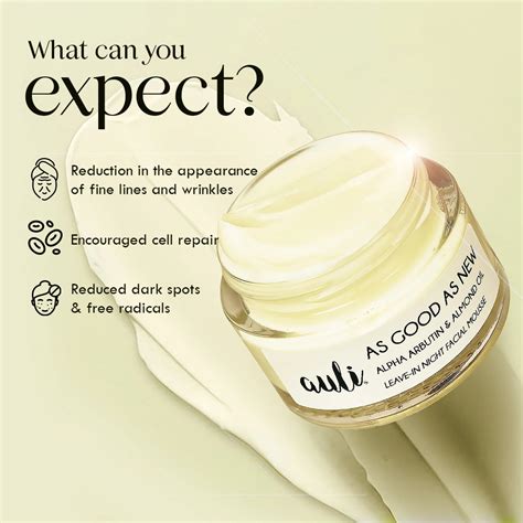 Alpha Arbutin & Shea Butter Leave - In Night Facial Mousse - AS GOOD A ...