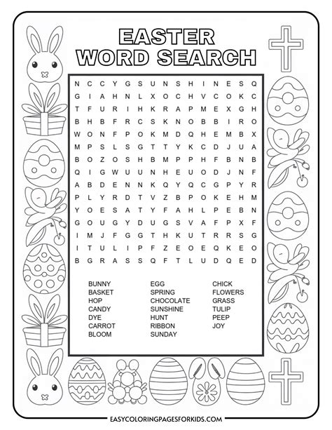 Printable Easter Word Search | Printable AT A GLANCE