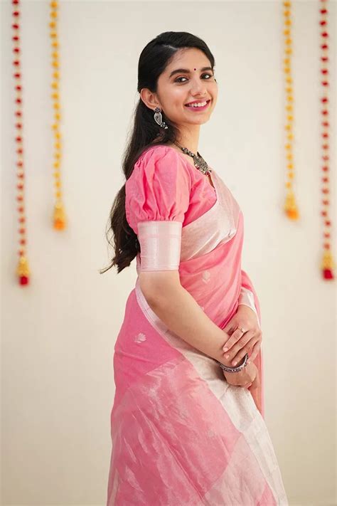 Confounding Pink Cotton Silk Saree With Splendorous Blouse Piece ...