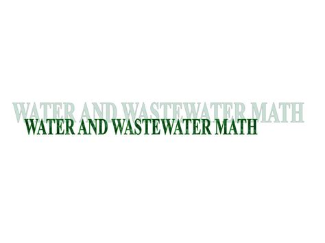 Image result for Wastewater Collection Math