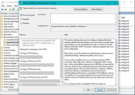 Image result for BitLocker This Device Can't Use a Trusted Platform Module