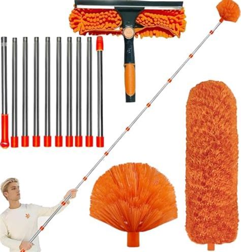 Tockrop 20+ Feet High Reach Dusting Kit with 3-14 ft Extension Pole ...