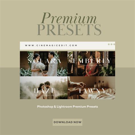 Photoshop & Lightroom Premium Presets – Cinemagic Edit