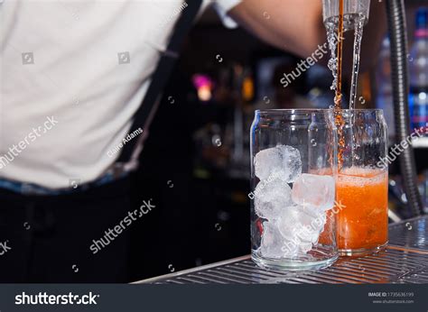 Alcohol Soda Water Being Poured Into Stock Photo 1735636199 | Shutterstock