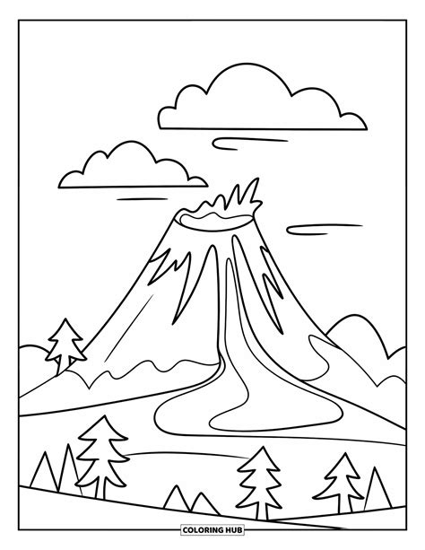 70+ Volcano Coloring Pages for Kids & Adults (Free Printable PDFs)