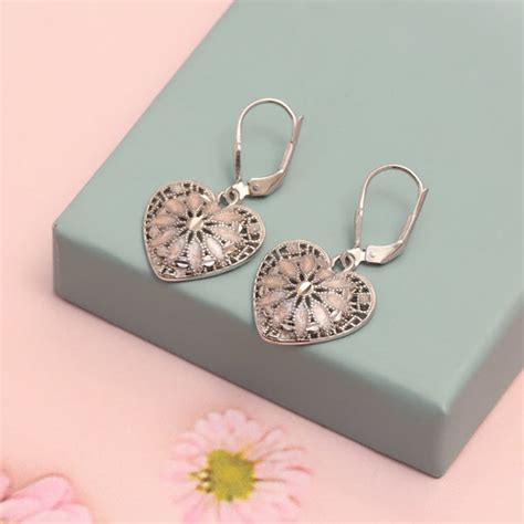 LeCalla - Buy 925 Sterling Silver Diamond-Cut Filigree Heart Enamel ...