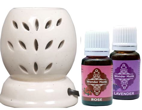 Wonder Monk Handcrafted Ceramic Electric Round Shaped Aroma Diffuser ...