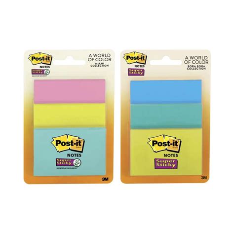 3M | Sticky Note | Post-It 3432 Super Sticky Note Pad (135s) (3 Sizes ...