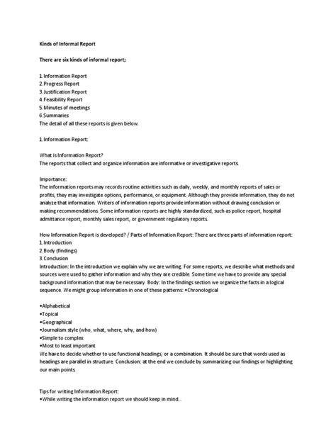 Informal Report Example 的图像结果