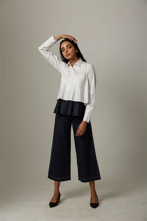 ColorBlock Flare Double Layer Top – Escape By Aishwarya