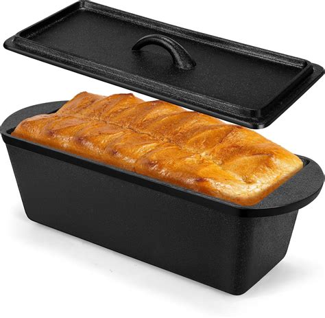 Amazon.com: Teenyyou Cast Iron Bread Loaf Pan with Lid 13 x 5 x 4 ...