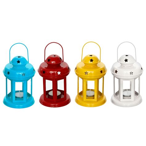 Set of 4 Tea Light Holder Lantern - eCraftIndia Online