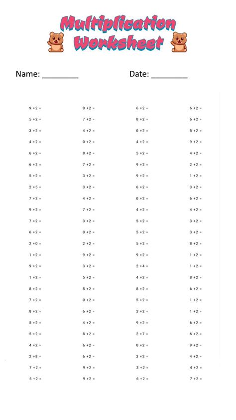 Math Facts Worksheets Multiplication 的图像结果