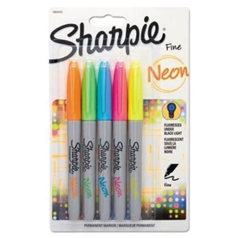 htconline.in| Sharpie Fine Permanent Markers Set of 5 - Neon Shades