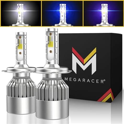 Mega Racer 3 Colors In One C6S H4 LED Headlight Bulb HB2 6000K 8000K ...
