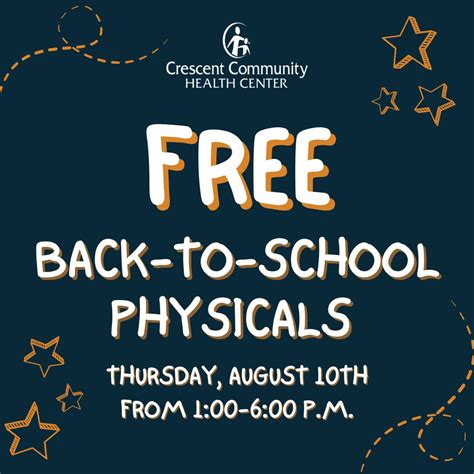 Crescent Community Health Center on LinkedIn: Get back to school ready ...