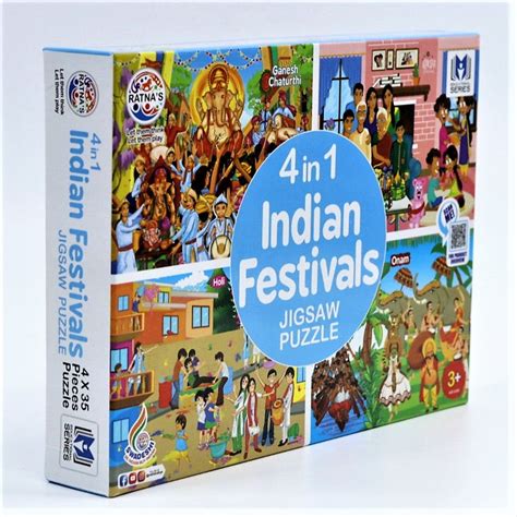 4 in 1 Indian Festivals Jigsaw Puzzle for Kids, 4 Jigsaw Puzzles with ...