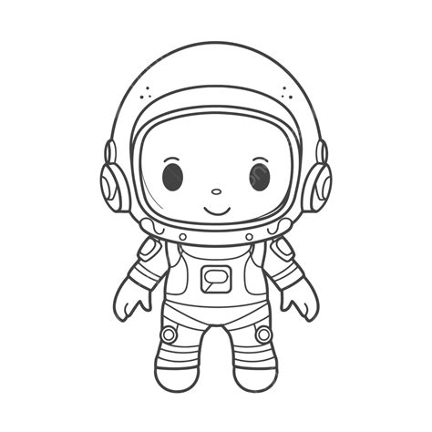 Astronaut Clipart Coloring