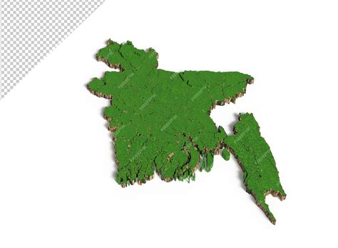 Premium PSD | 3D Topographic Map of Bangladesh with Elevated Terrain ...