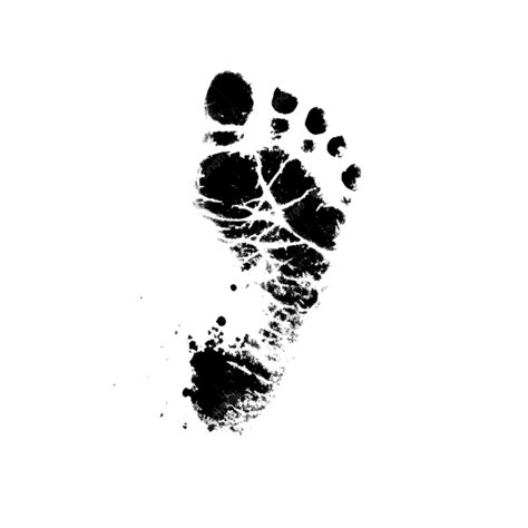 Baby Footprint Black Svg, Footprint, Baby, Baby Footprints PNG ...
