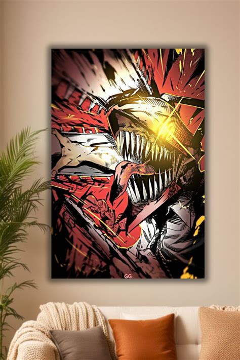 "Bold Chainsaw Man Art Poster" – Luxen Art Gallery