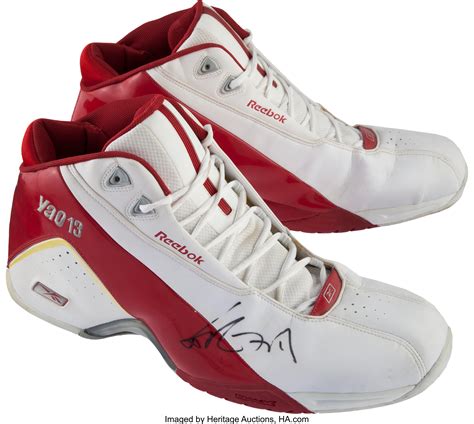 Circa 2003 Yao Ming Game Worn, Signed Shoes - Very Early Career. | Lot ...