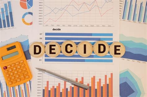 Decide commit succeed symbol concept word decide | Premium Photo