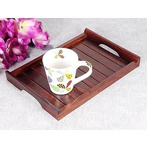 Creation India Craft Sheesham Wood Serving Trays for Dining Table Tray ...