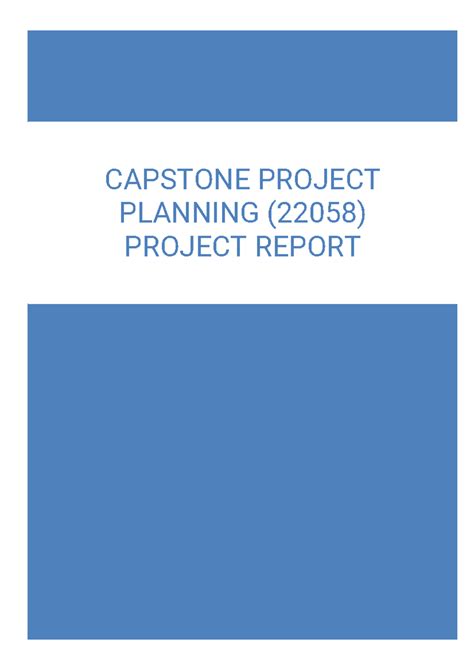CPP Project Report-1 - CAPSTONE PROJECT PLANNING (22058) PROJECT REPORT ...
