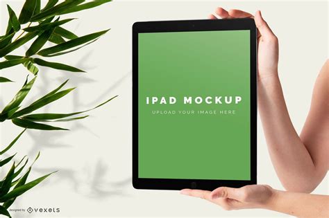 Hands Holding Ipad Mockup