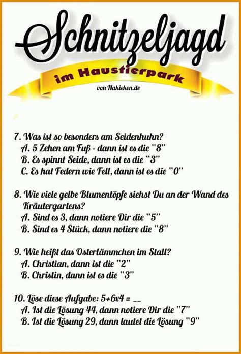 Einladung Schnitzeljagd Kindergeburtstag Text
