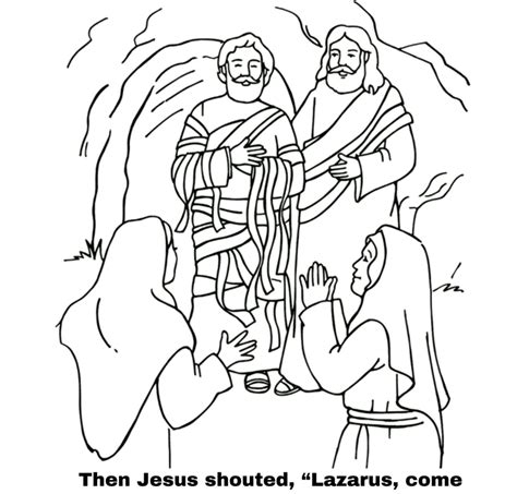 Printable Jesus Raises Lazarus Activity Sheets - Printable Templates