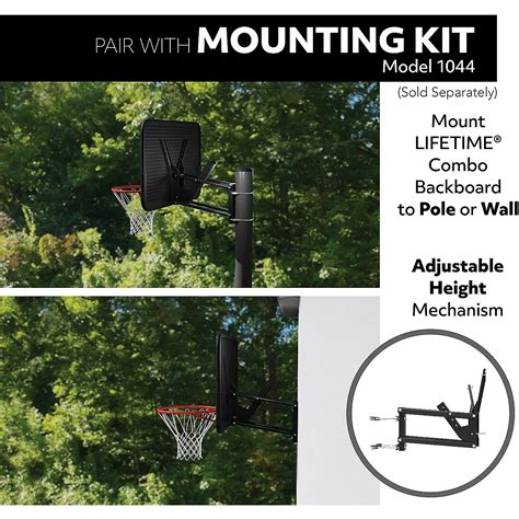 Lifetime Basketball 50 in Polycarbonate Backboard and Rim Combo | Academy