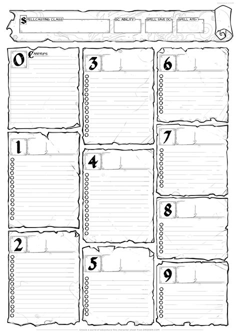 Dnd 5E Downloadable Character Sheet 的图像结果