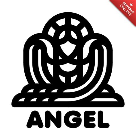 Angel Logo Design Template Black | Free Design Template