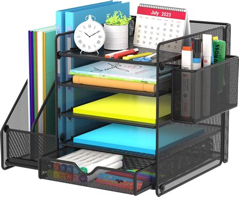 Samstar 5 Tier Desk Organizer with File Holders and Magazine India | Ubuy