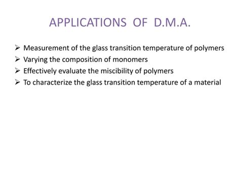 Dynamic Mechanical Analysis DMA Presentation 的图像结果