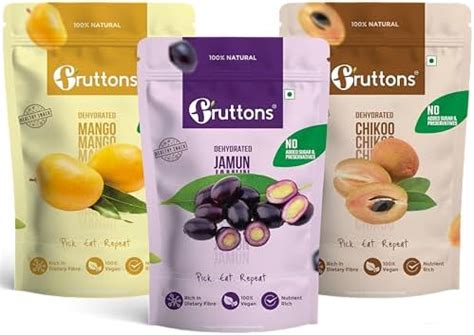 Fruttons Dehydrated Fruits Combo | Pack of 3 | Natural Fruits | Healthy ...