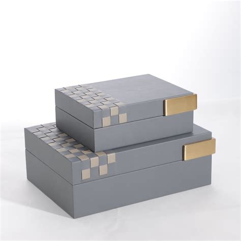 The Artisan Grey & Khaki Hand-Woven Microfiber Storage Box only on ...