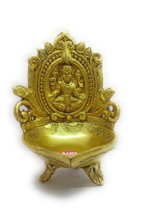 Buy RAMA METAL Brass Lakshmi Deepak | DEEPALU Online at Low Prices in ...